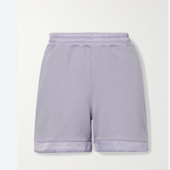 RtA Edgar Satin-Trimmed Cotton-Jersey Shorts Lilac NWOT - Picture 1 of 12